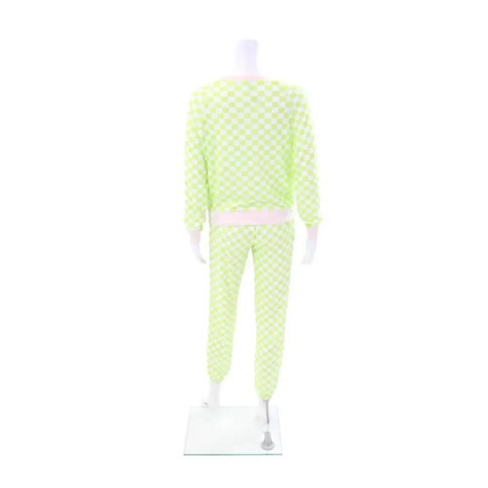 Honeydew Women's Star Seeker Lounge Set Iguana Check Green Size XS